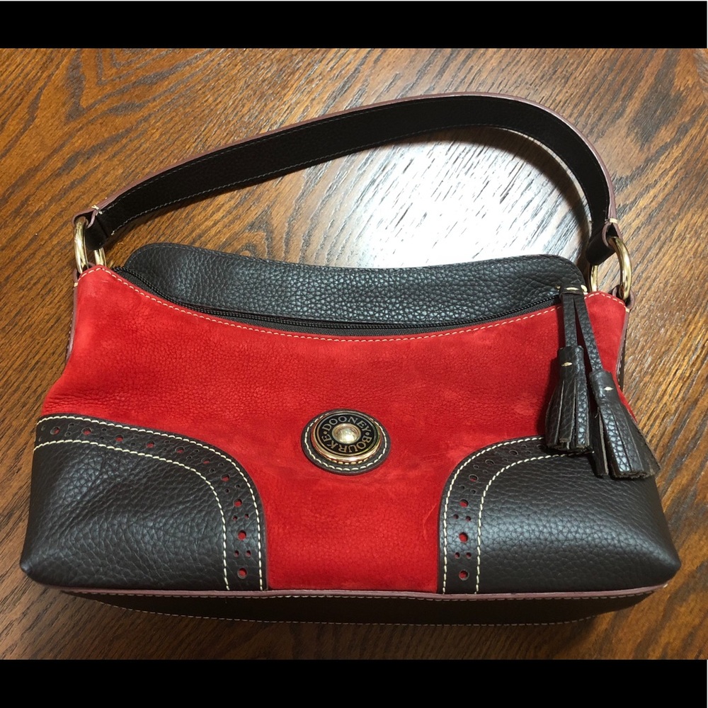 Dooney and Bourke Red Suede Satchel